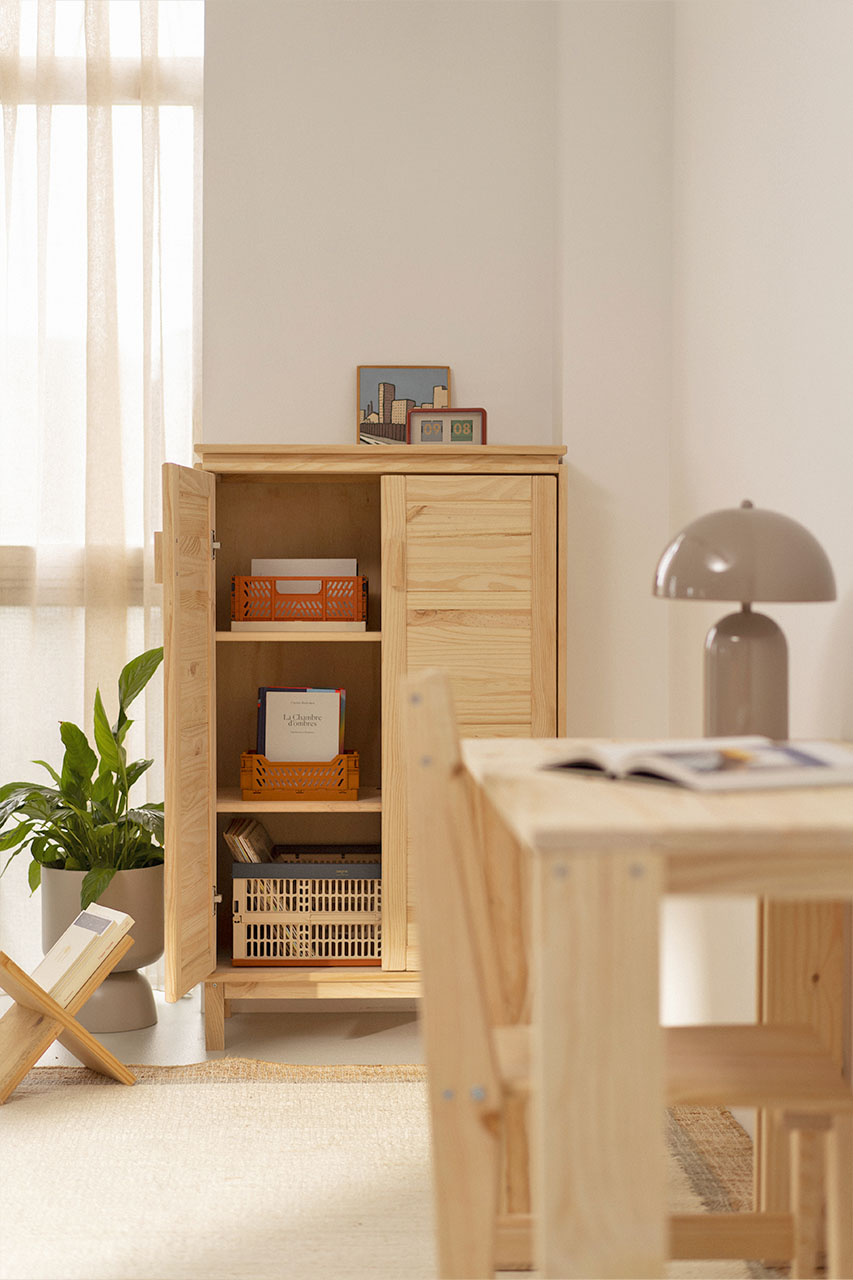 Imagen de ambiente 3 para:Armario bajo de madera natural y ecol&oacute;gica